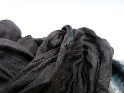 Dünner Totenkopf Schal Halstuch, schwarz dunkelgrau, Gothic Metal Emo Alternative Rocker