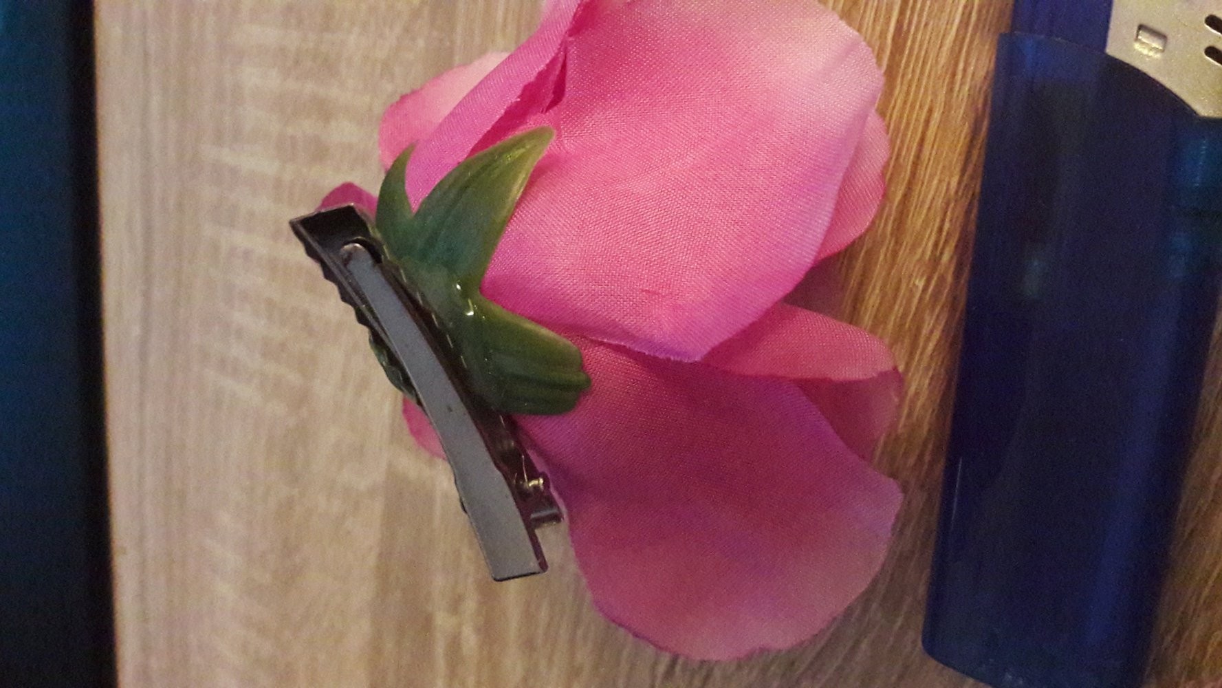 Rosa Haarschmuck Clip
