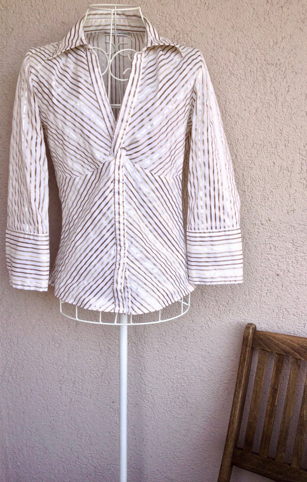 Schickes Oberteil mit Streifen und 3/4 Ärmeln