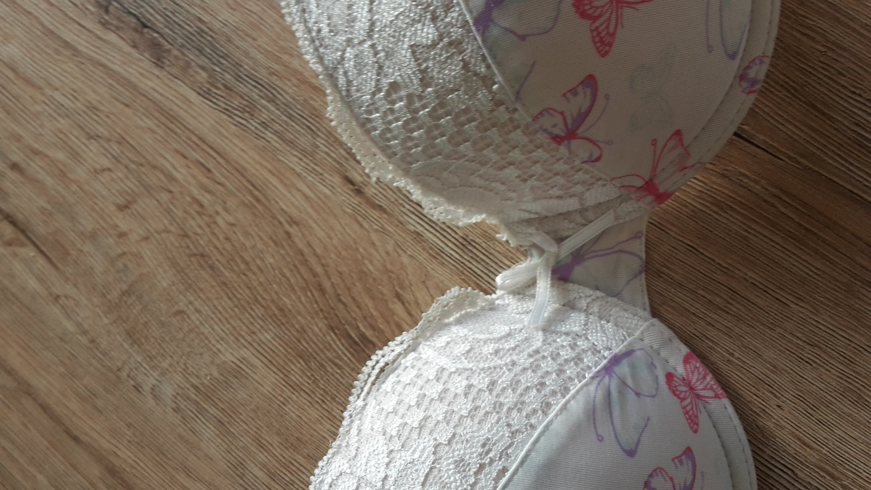 süß BH 75B weiß schmetterlinge 