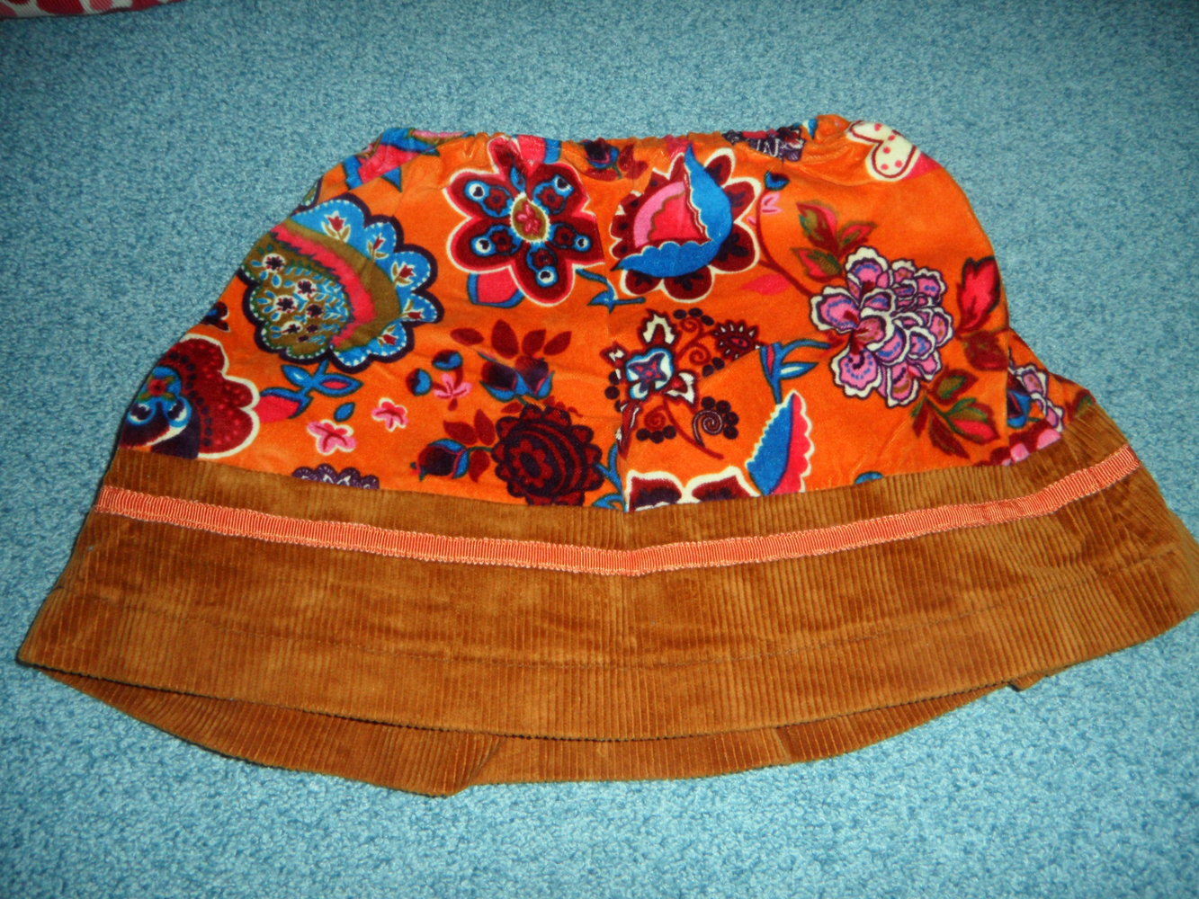 Cordrock Unikat Dawanda selbstgenäht Gr. ca. 92/98 Retro