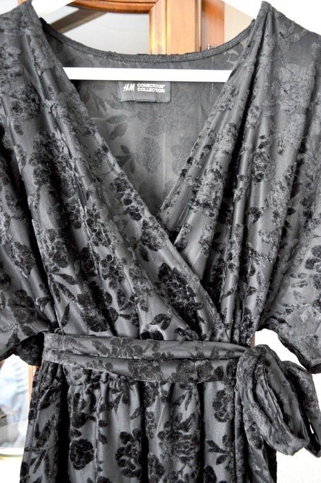 Samt Kleid Blumen Muster trend durchsichtig transparent Schleife