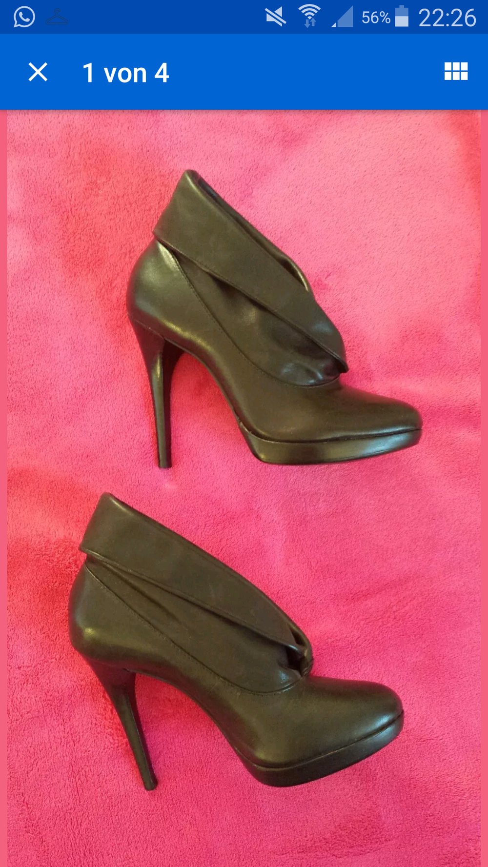 High Heels schwarz Leder neu 38 