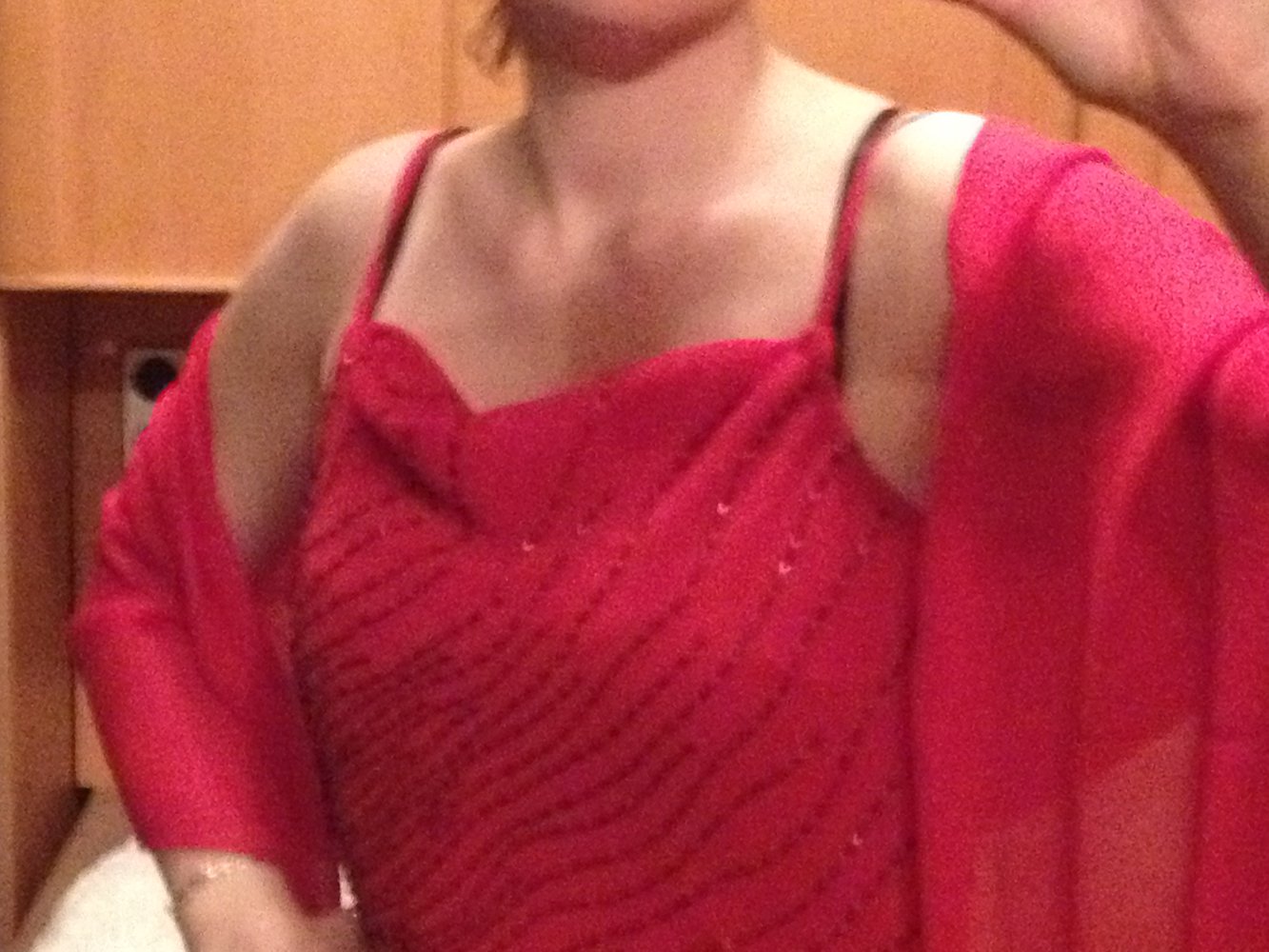 Langes Abendkleid Perlen/Pailletten 36/38 Vivien Caron abiball