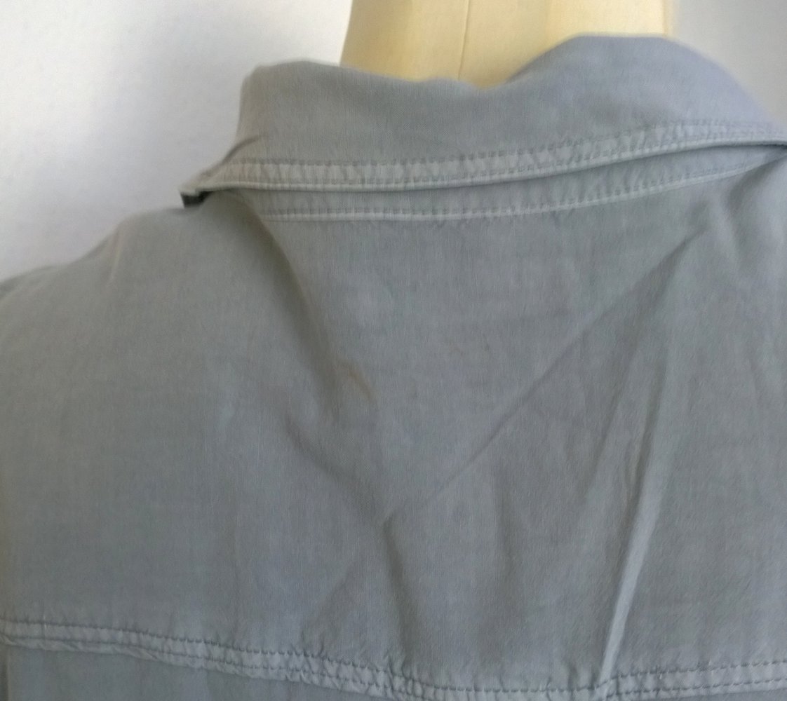 Hemd/ Bluse. grau, Vokuhila, Gr.M, Kenneth Cole
