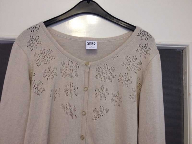 NEU strickjacke spitzenjacke häkel beige Gold nude Vero Moda Größe M