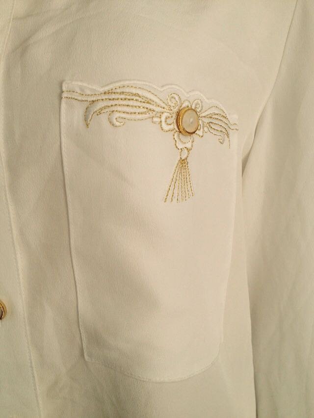 Luxsusklasse Design Vintage Bluse Einzelstück 