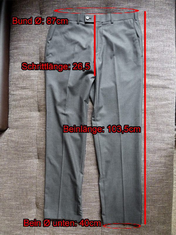 Dunkelgrauer Herrenanzug Gr. 48