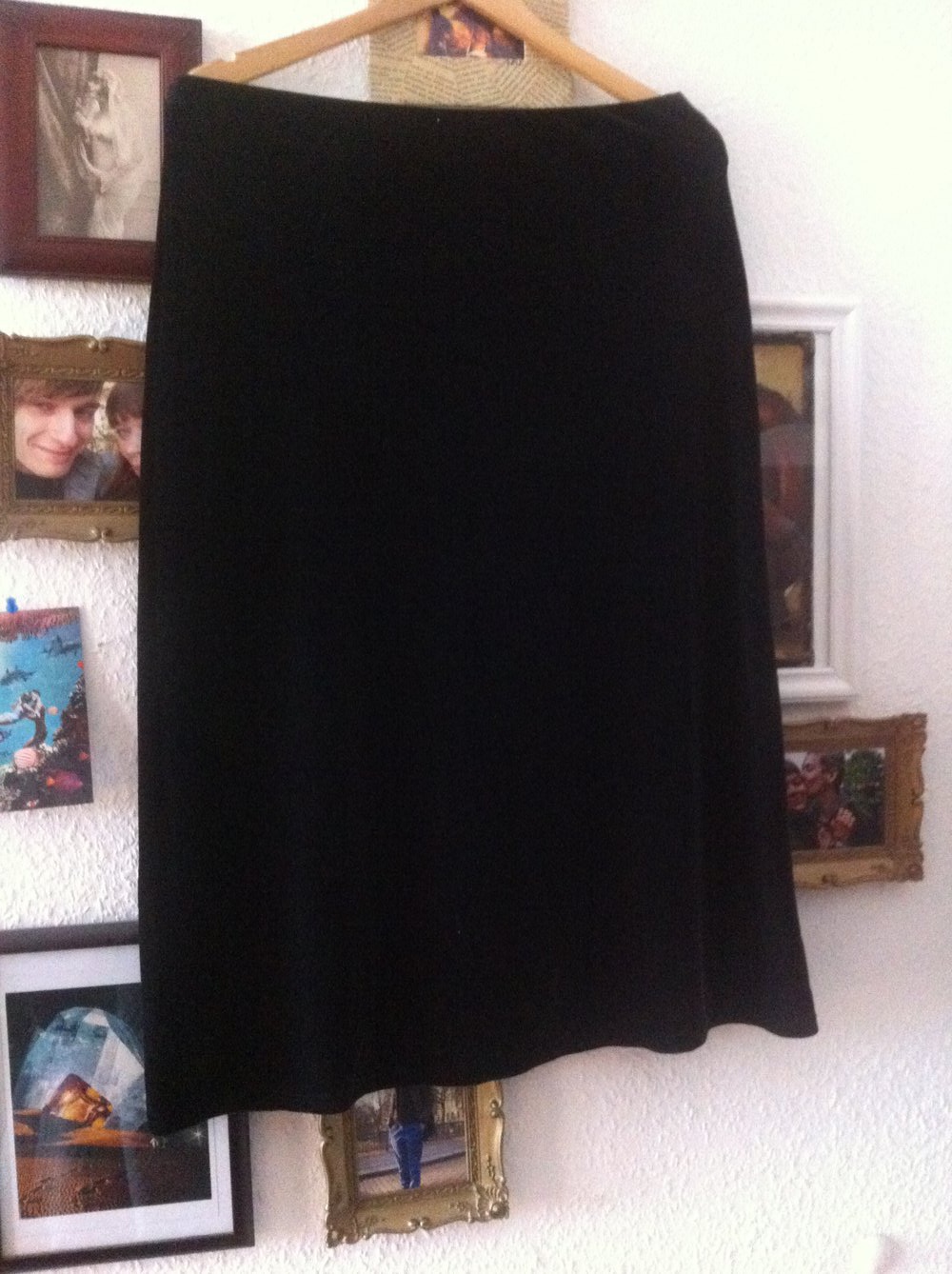 Samtrock schwarz Vintage