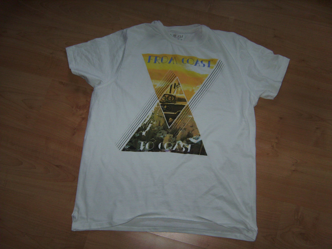 Shirt XL Herren, Kurzarm Print From Coast, Basic Printdruck Sportiv