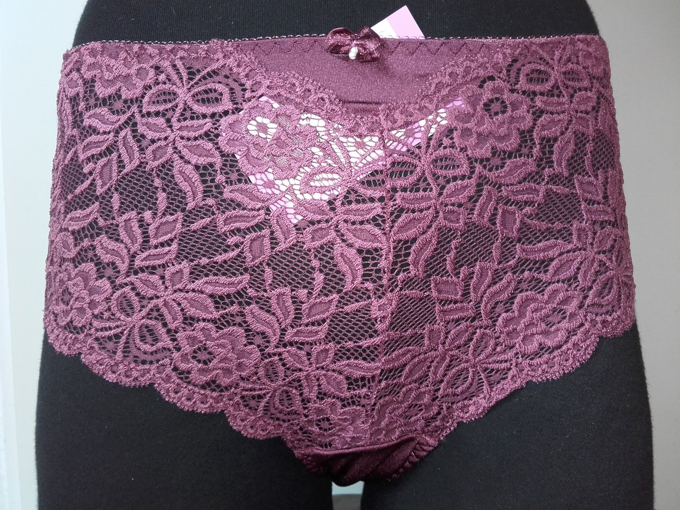 Unterwäsche Set helles lila Spitze 75AS