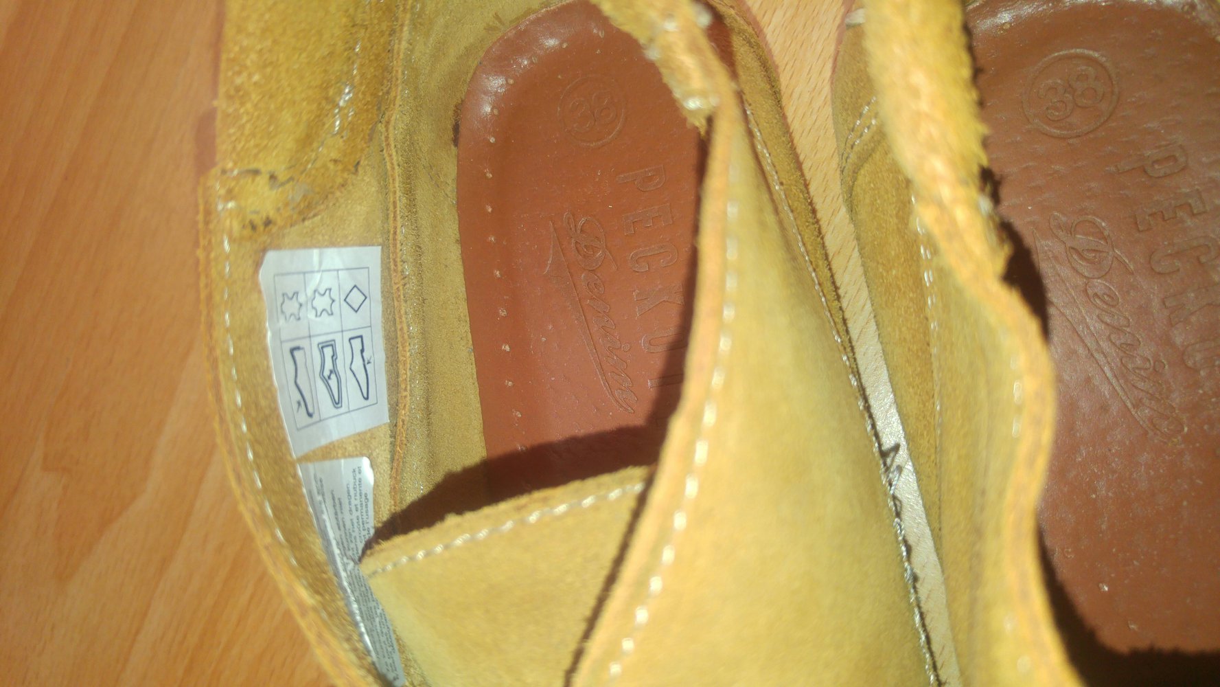 Peckott Denim Wildleder - Boots, Schuhe, Schnürboots Gr.38