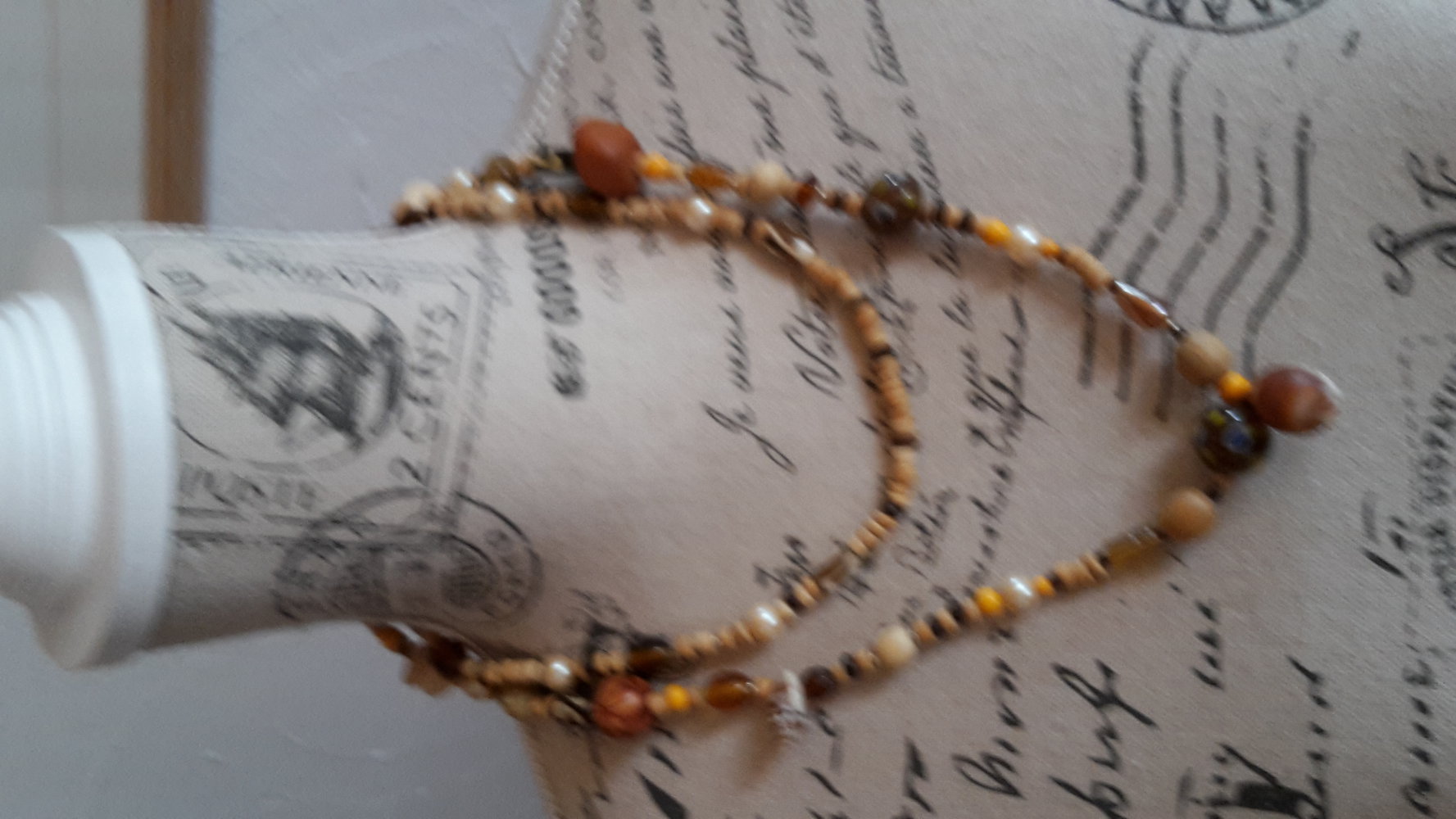 Muschel kette braun Glas chic Business