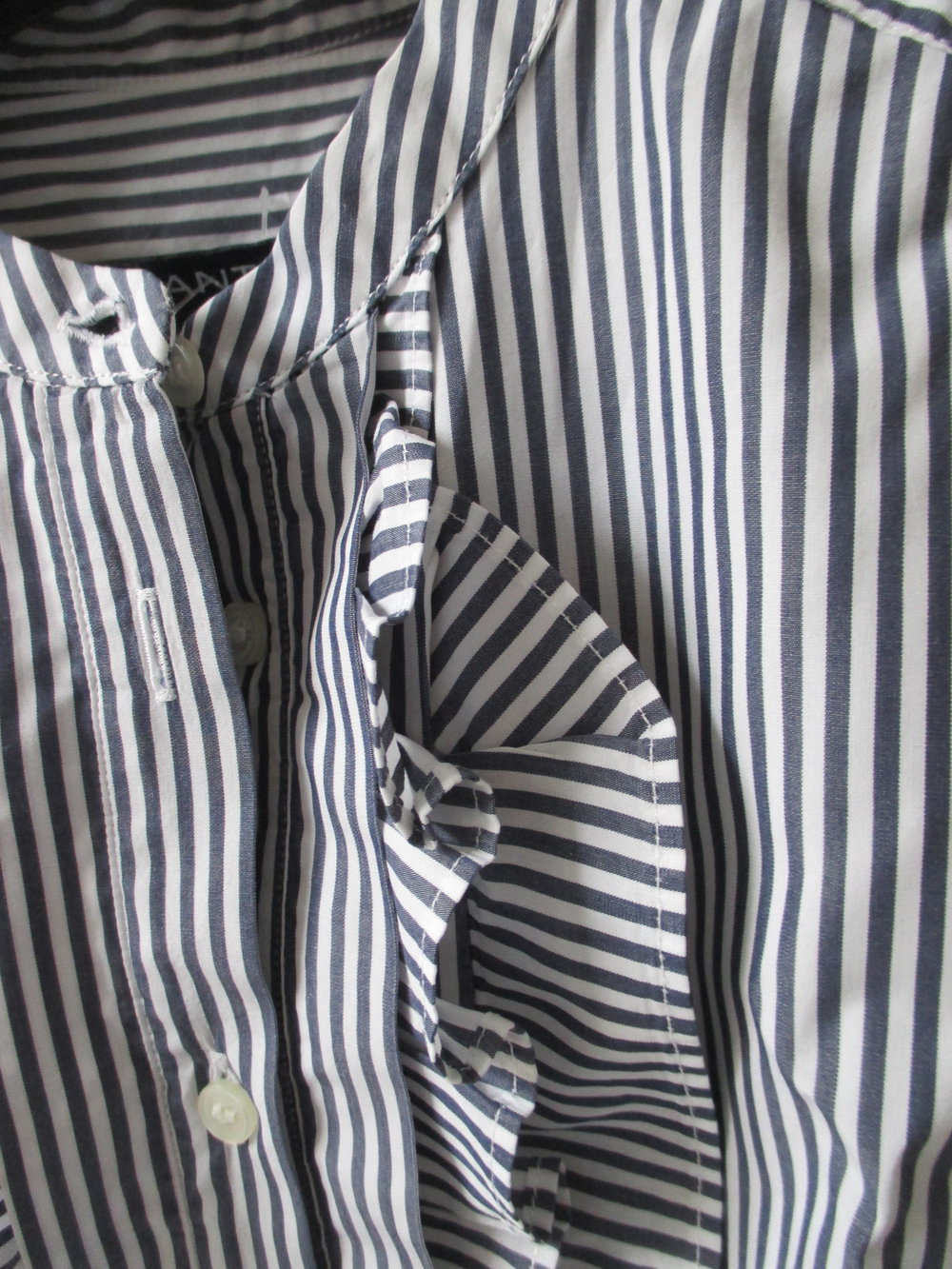 Gant; blau-weiß gestreifte Hemdbluse, langärmlig, Gr. 36