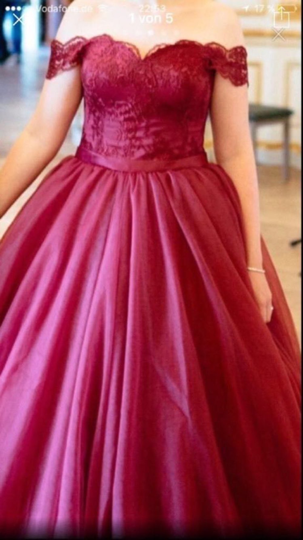 Sima Couture Hochzeitskleid Verlobungskleid Hennakleid gr 36 38 40 in weinrot