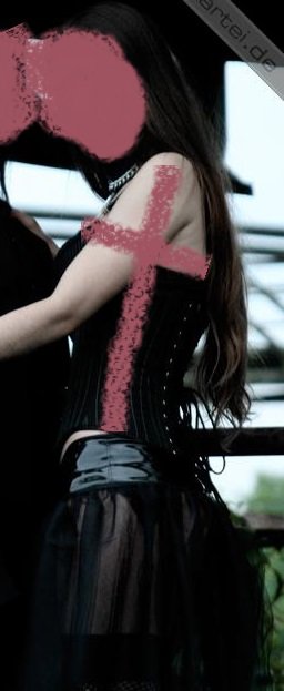 Gothic Lackrock Tüllrock mit Schnalle schwarz Lolita Punk Rock