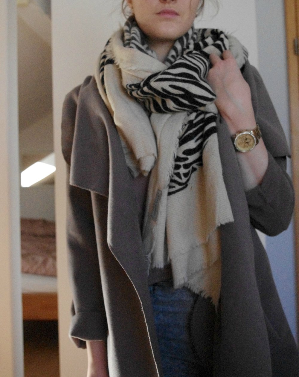 Zara Schal Zebra Streifen Tuch