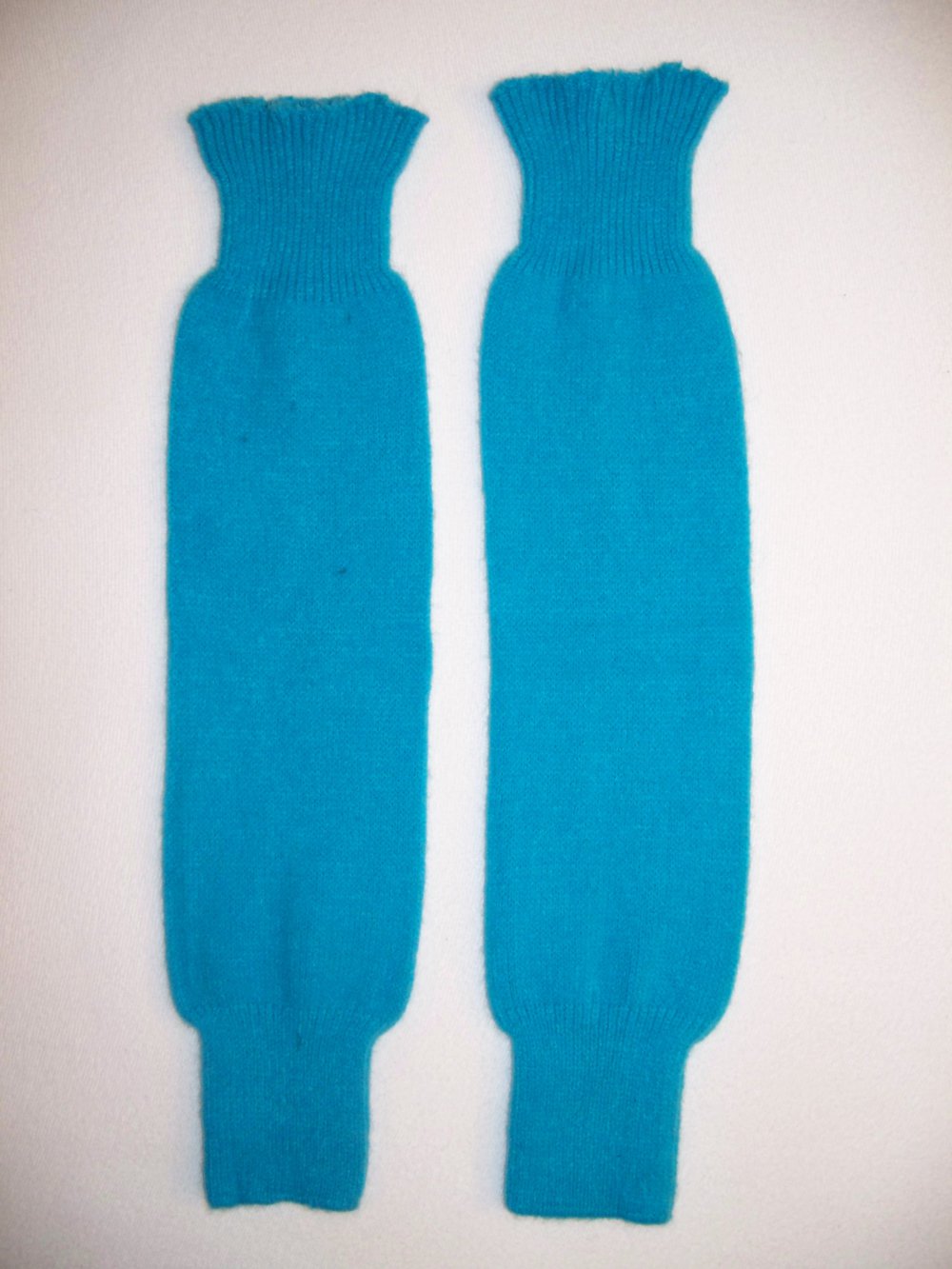 VINTAGE// Stulpen in türkis aus Polyacryl