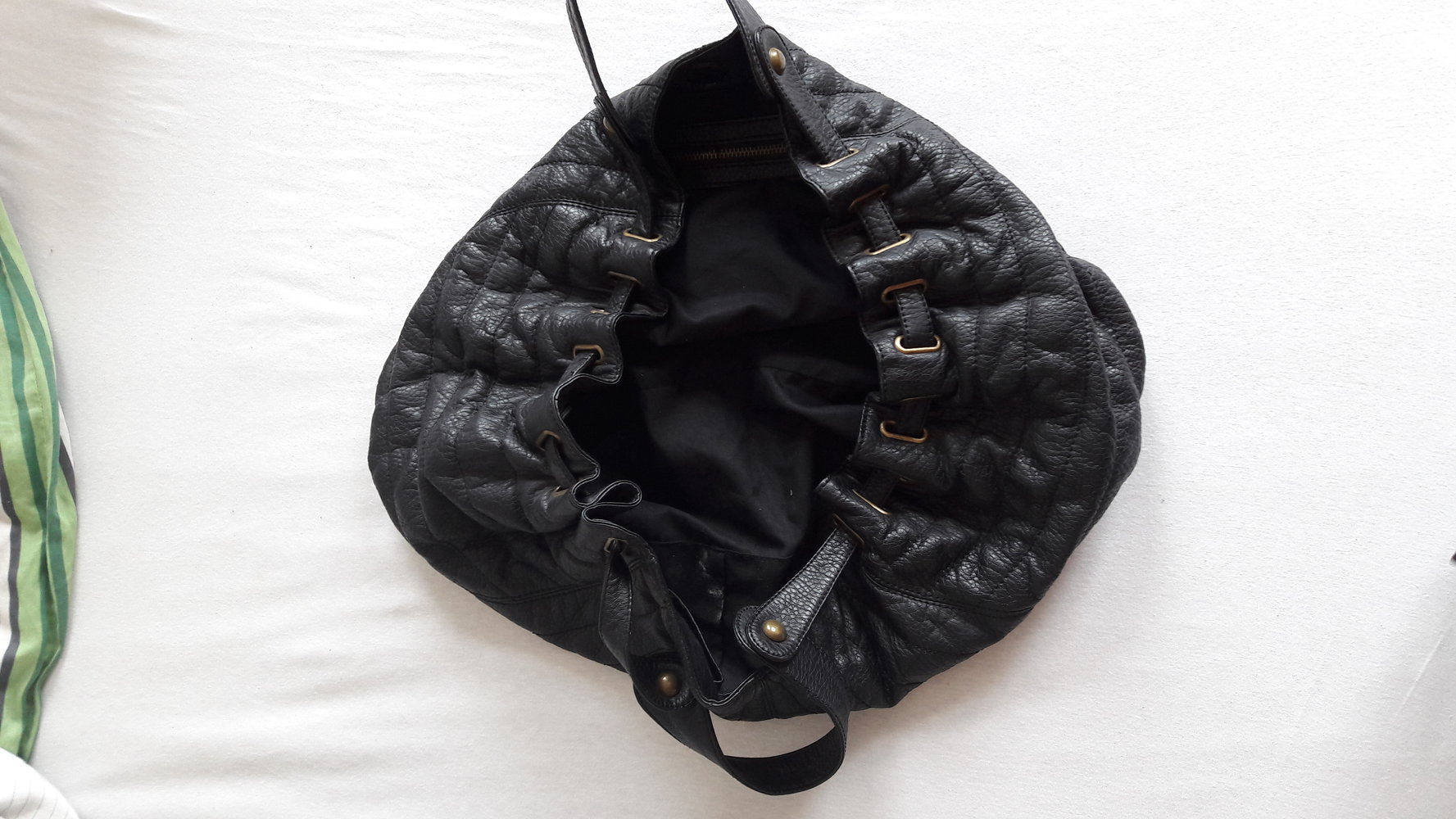 Tasche Kunstleder schwarz