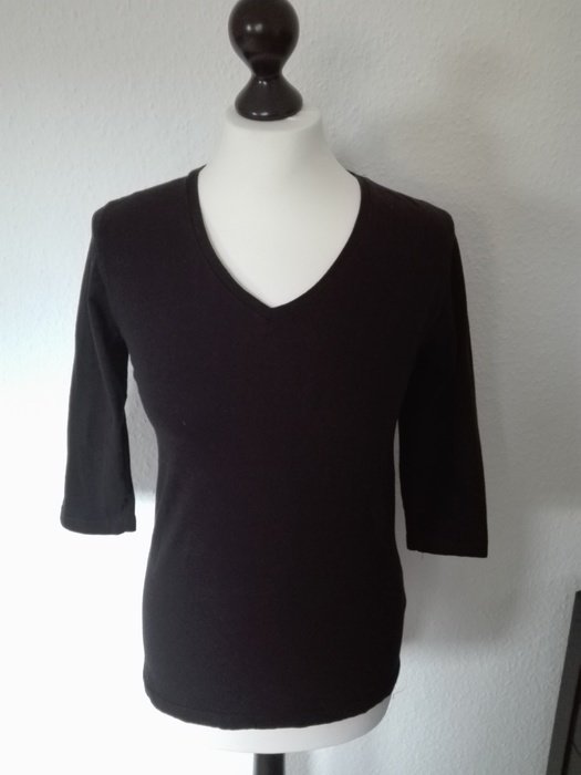Schwarzes Langarmshirt mit 3/4 Arm