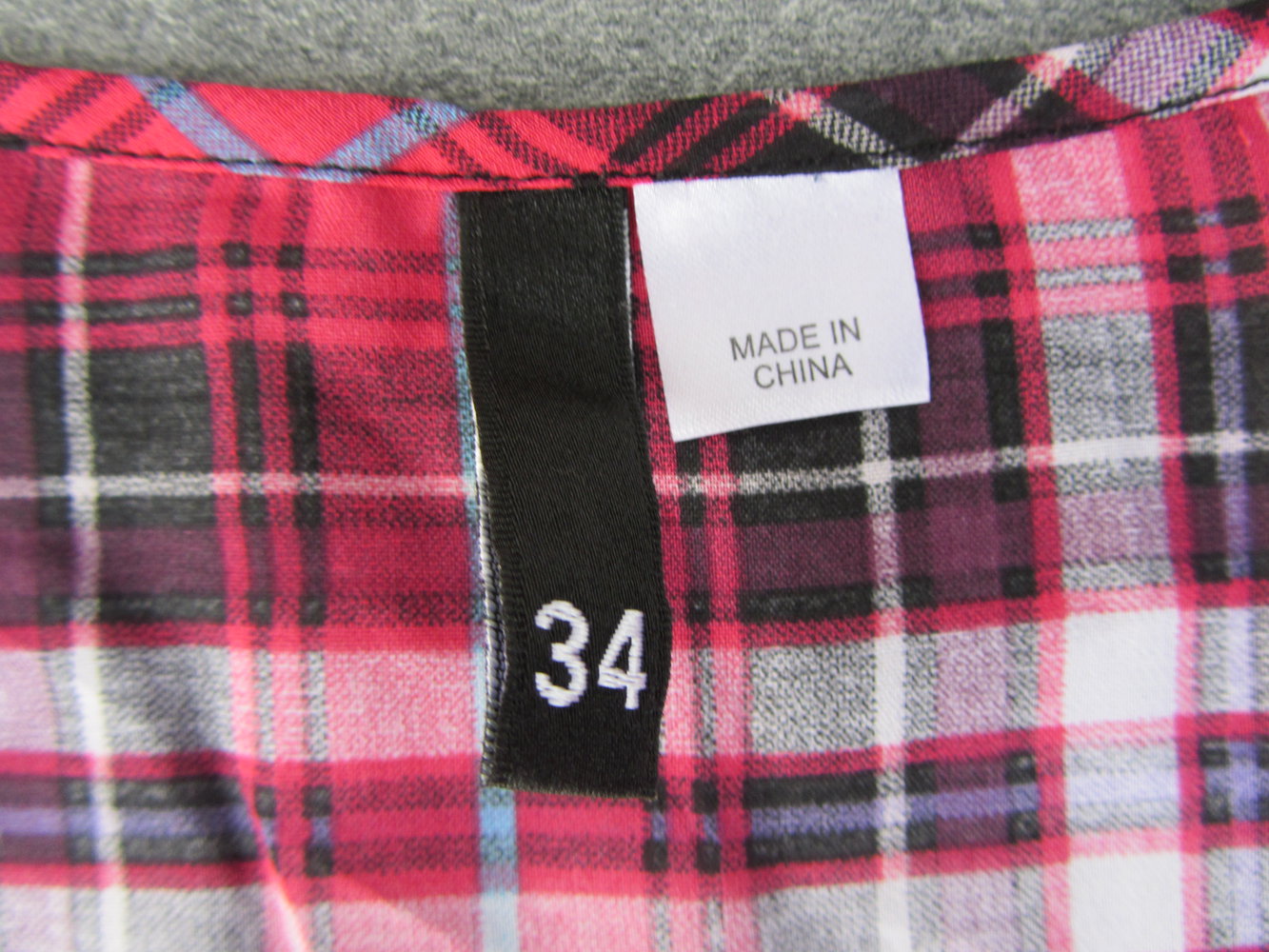 Karierte Tunika Bluse / Kleid von H&M