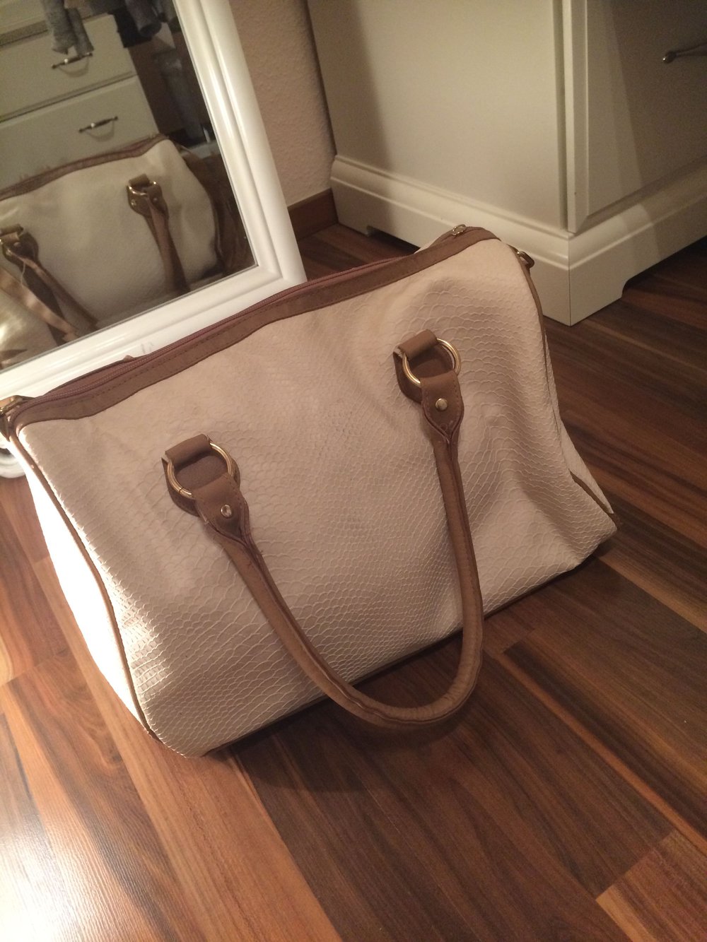 Handtasche beige/braun