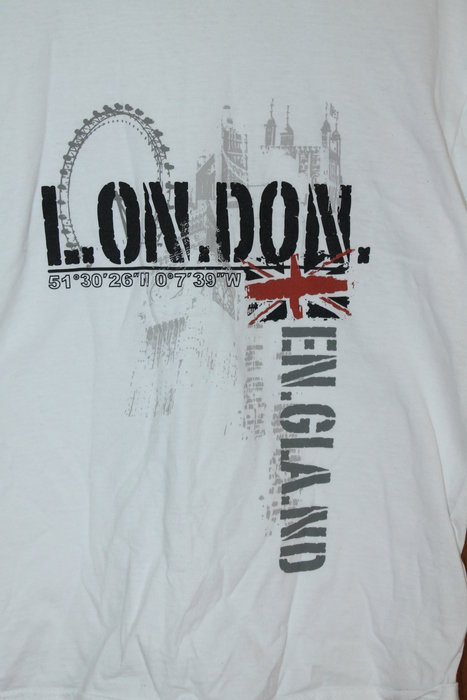 weißes t-shirt mit Aufdruck London