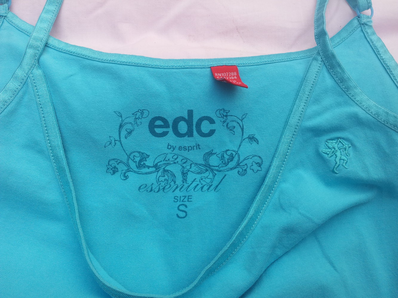 Top Spaghettiträger  türkis edc Esprit Gr. S 