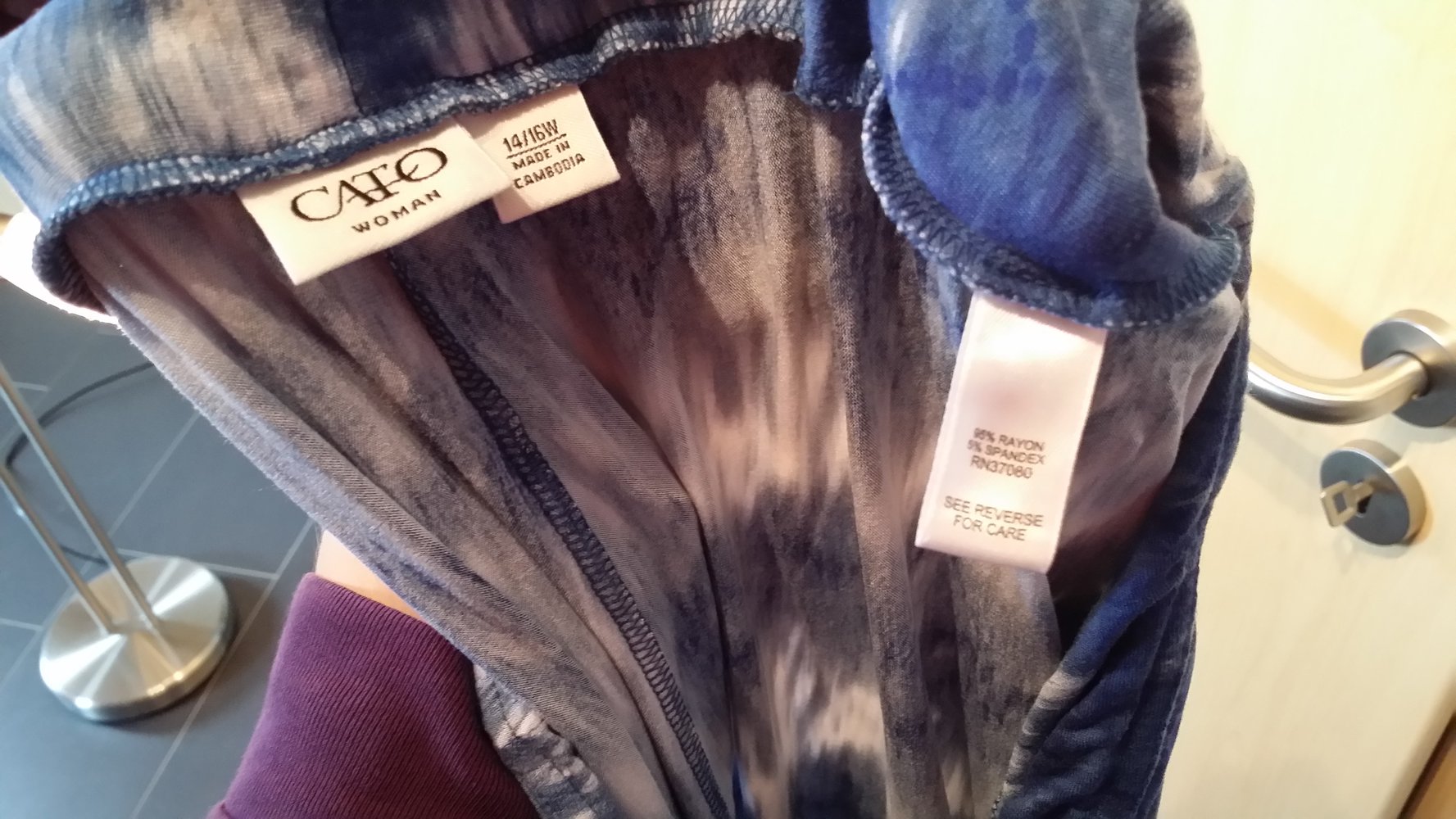 Freizeit-/Yogahose bunt von CATO -Amerik. Größe 14/16 - gebraucht