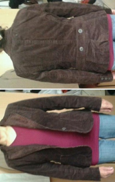 Cord blazer jacke braun