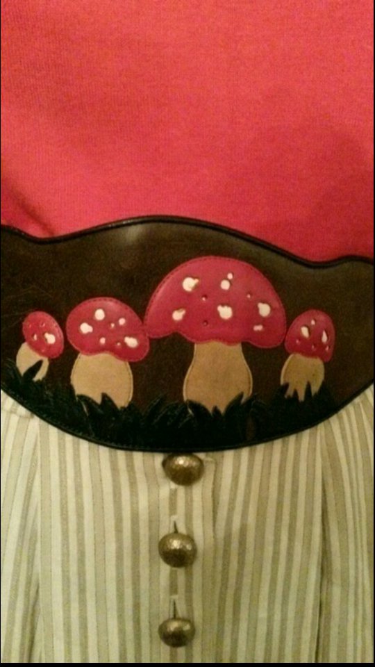 Fliegenpilz Vintage Ledergürtel 