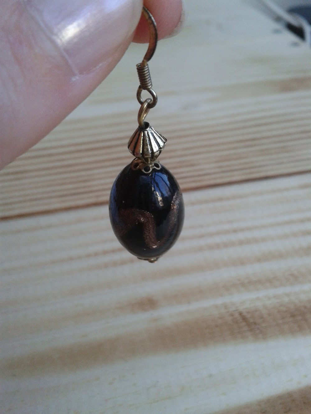 gold-braune Ohrhänger