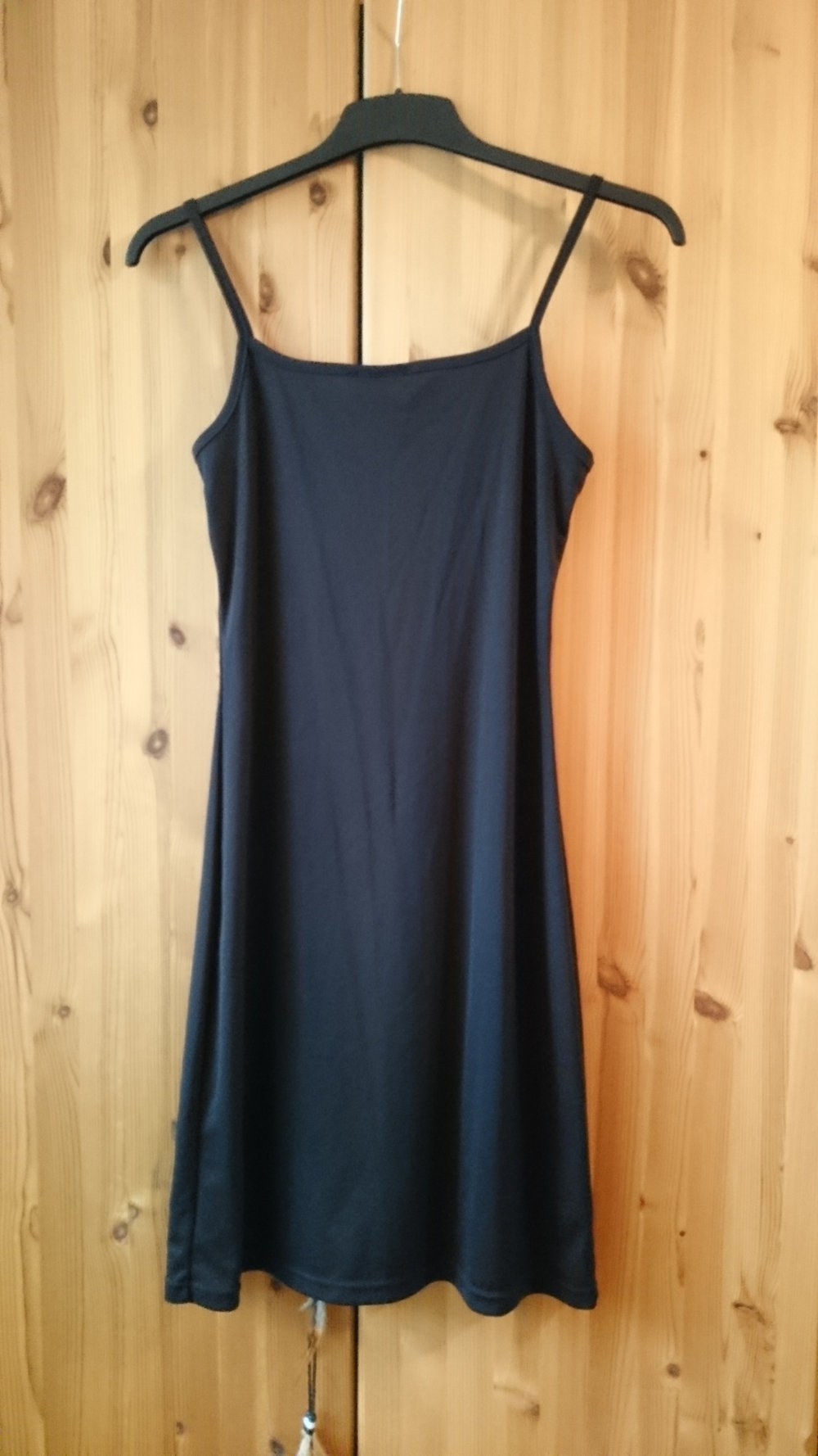 Kleid Spaghettiträger schwarz Gothic