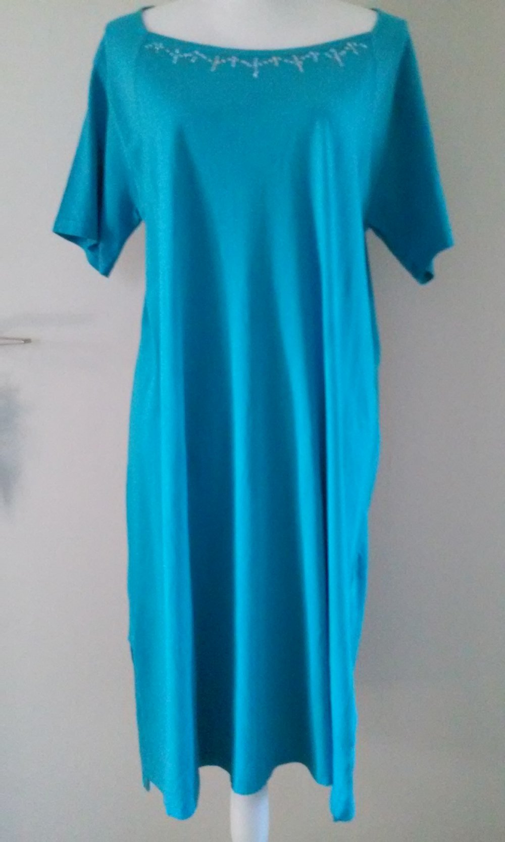 Kleid Longshirt Shirt türkis mit Strass Schopper !!Neu!!