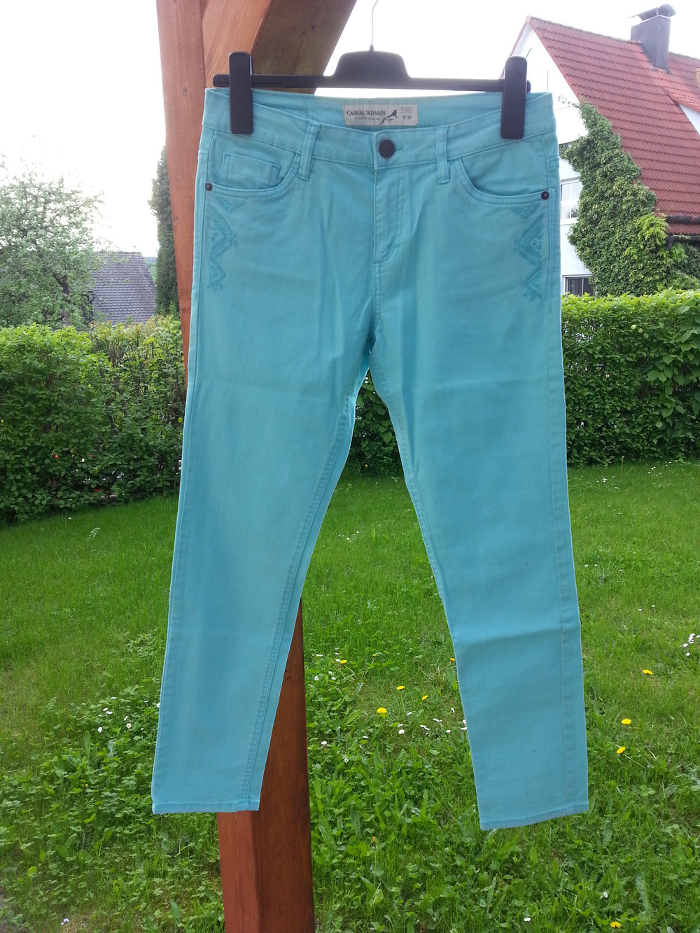 Jeans türkis 7/8 Sommer Hose Basic Denim s.Oliver