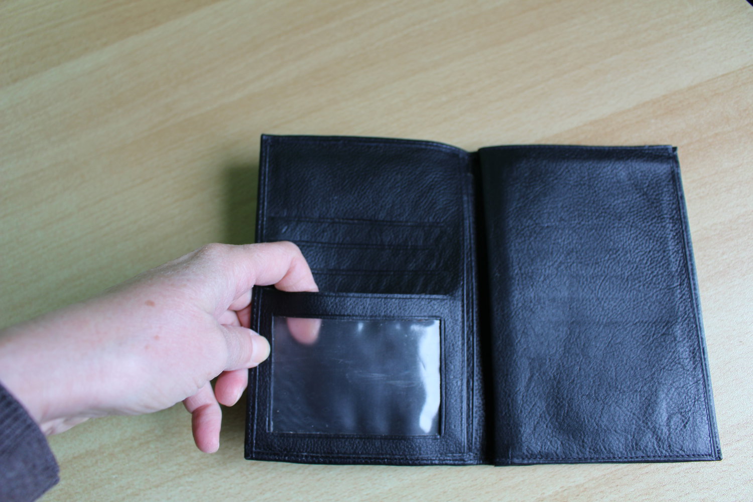 248. Brieftasche/Dokumentenmappe aus Leder, Gr. 11x16