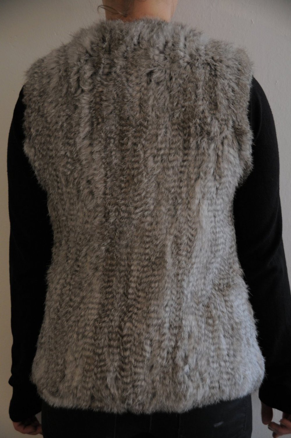 Graue GC Fontana Weste aus Tibet Lammfell