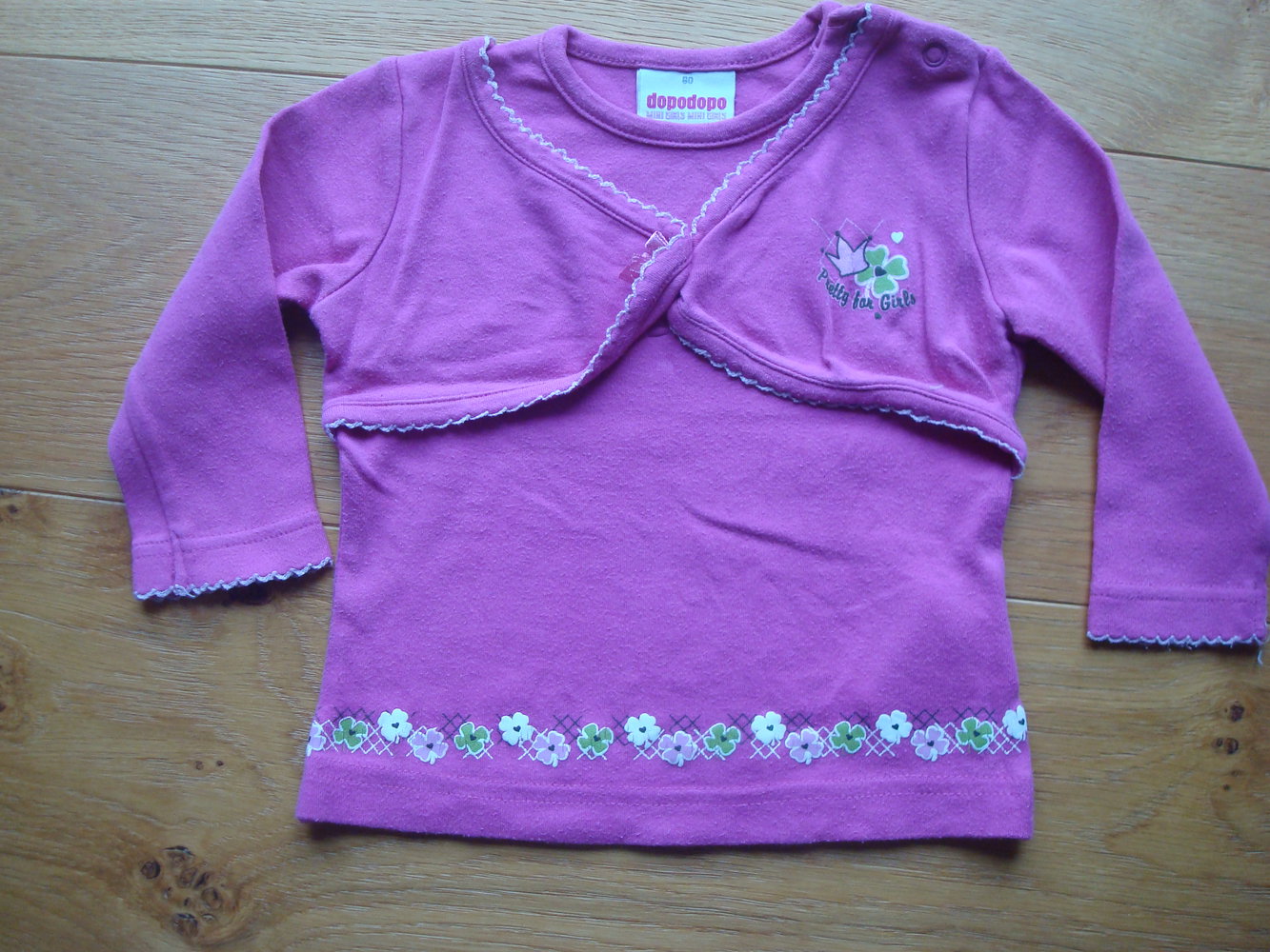 schönes Shirt, Langarmshirt, Pullover in Bolerooptik Gr. 80