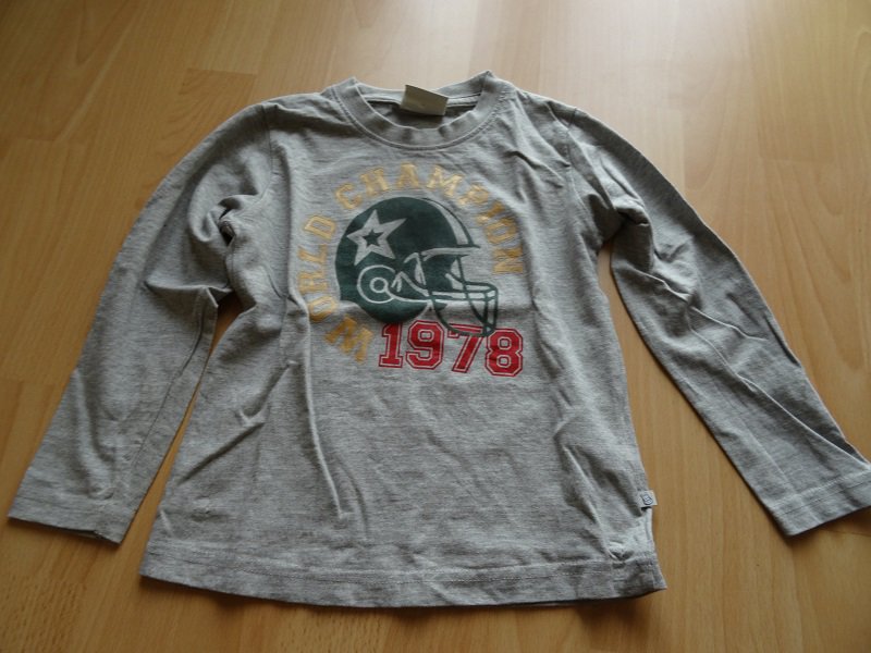 Cooles Langarm Shirt Gr. 104 - grau - TOP !