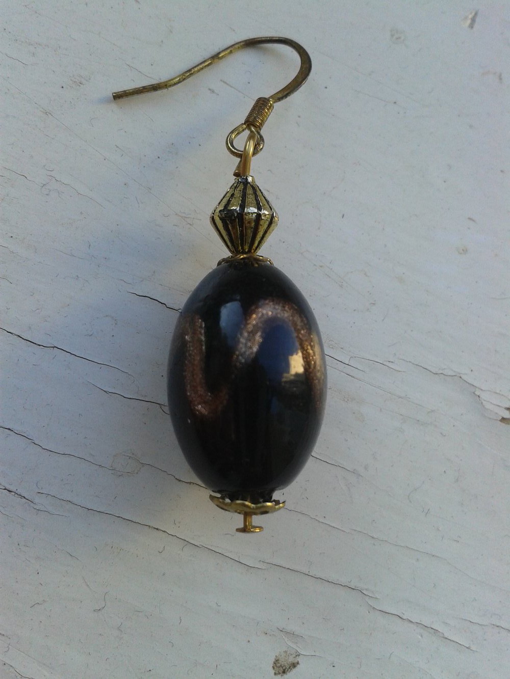 gold-braune Ohrhänger