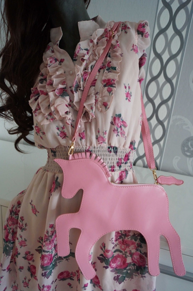 Lolita Cosplay Einhorn Pferd Tasche in ROT
