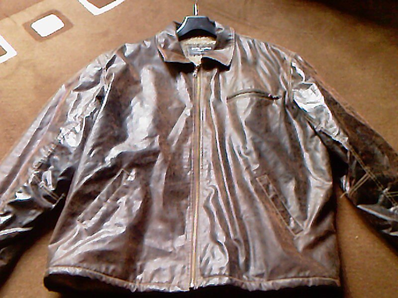 Kunstlederjacke warm auf alt gemacht Gr,9 toller Effekt used look