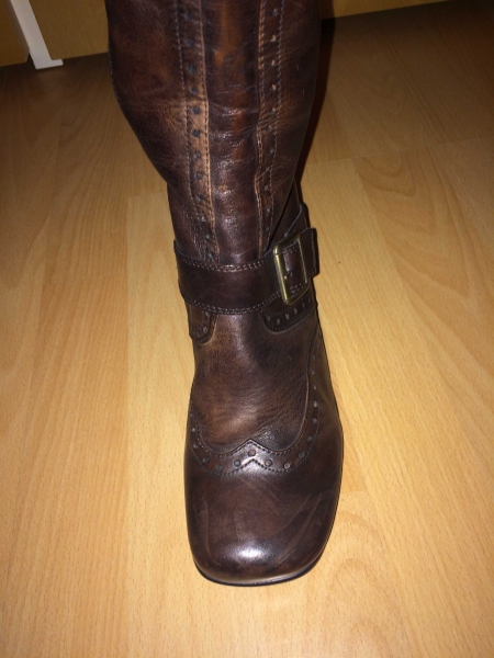 Schöne braune Lederstiefel Gr. 40