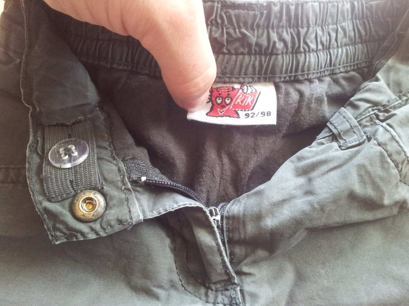 Hose  grau Gr. 92 leicht gefüttert warm