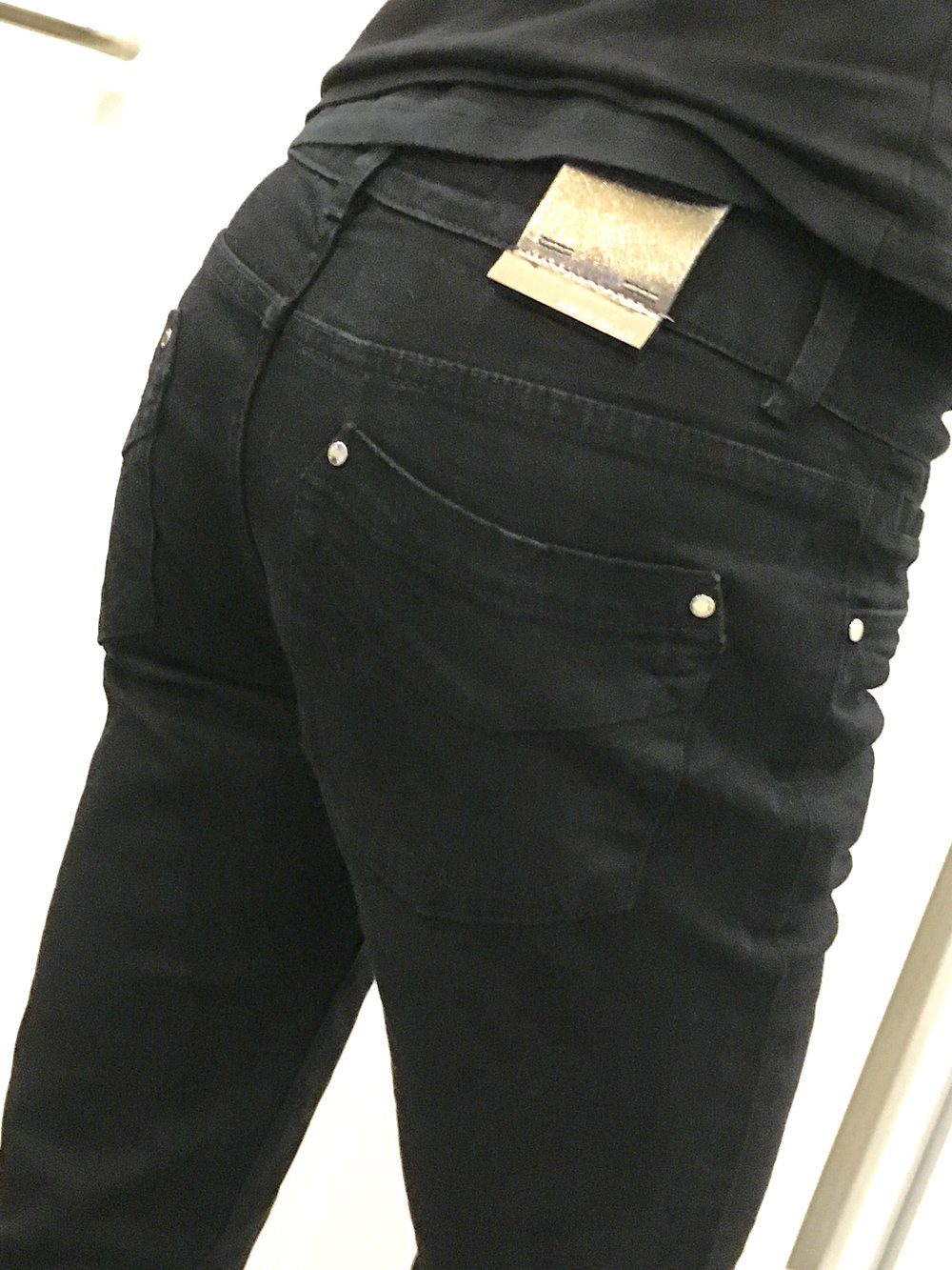 Karen Millen Double Bottom Skinny Jeans schwarz Gr. XS 34 w25 NP 119 EUR