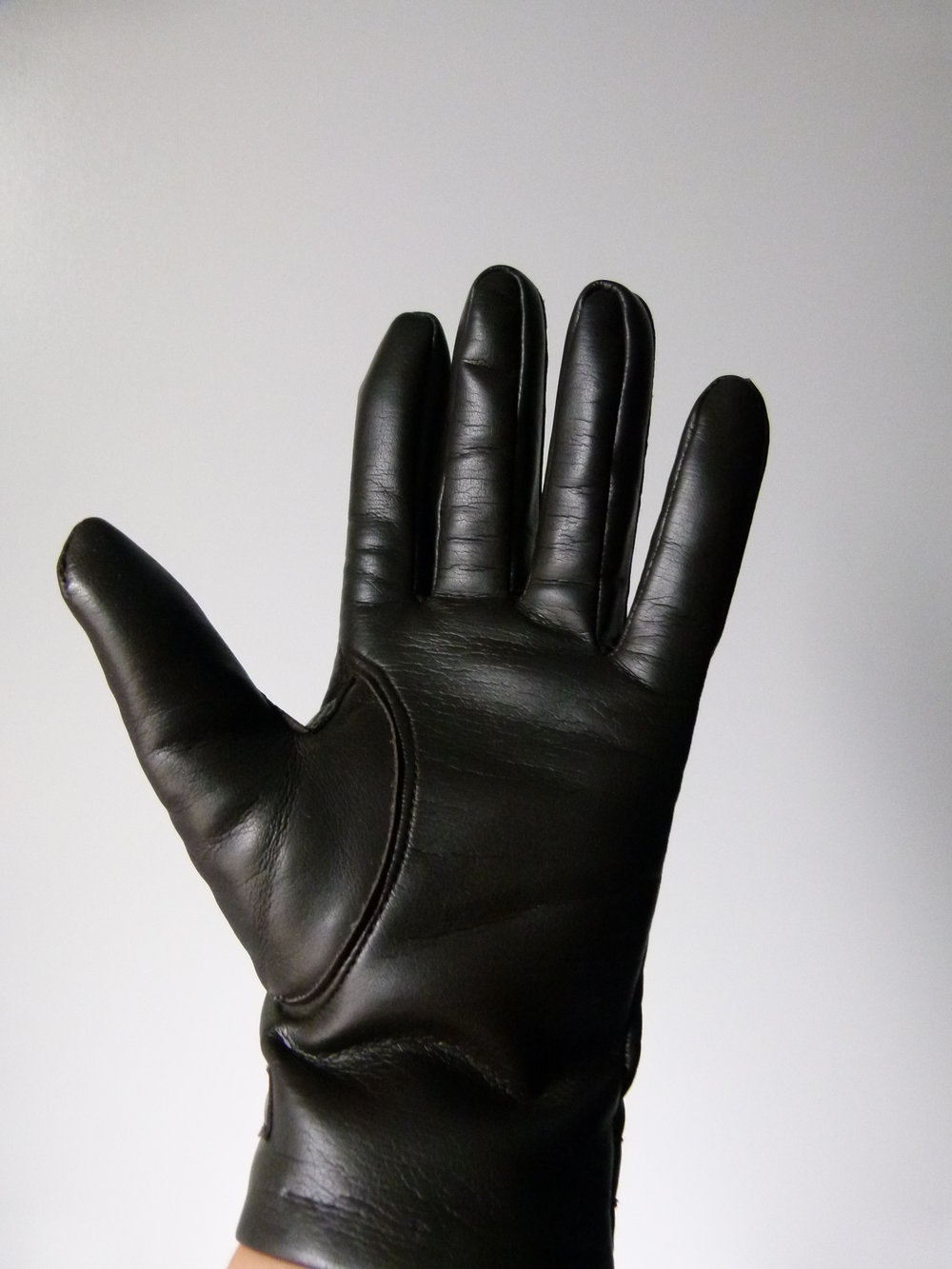 Kunstleder Handschuhe, True Vintage, dunkelbraun, Gothic Retro Steampunk Boho Mori
