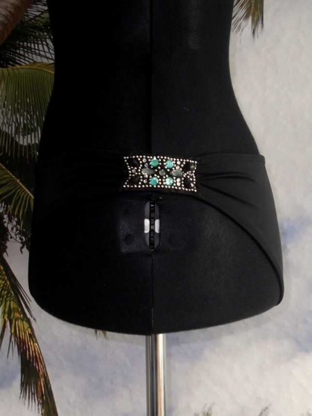 H&M Bikinislip / Bikini Slip * Gr. 38 * NEU mit Etikett * schwarz / Strass * Garden Collection