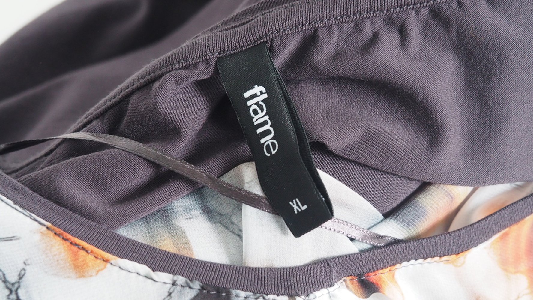 3/4 Arm Bluse grau orange