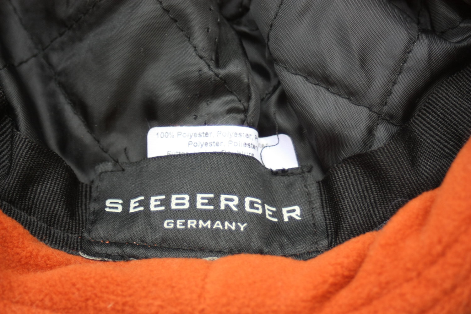 Mütze mit Raffung, Seeberger Germany, terracotta-farben, Gr. 57