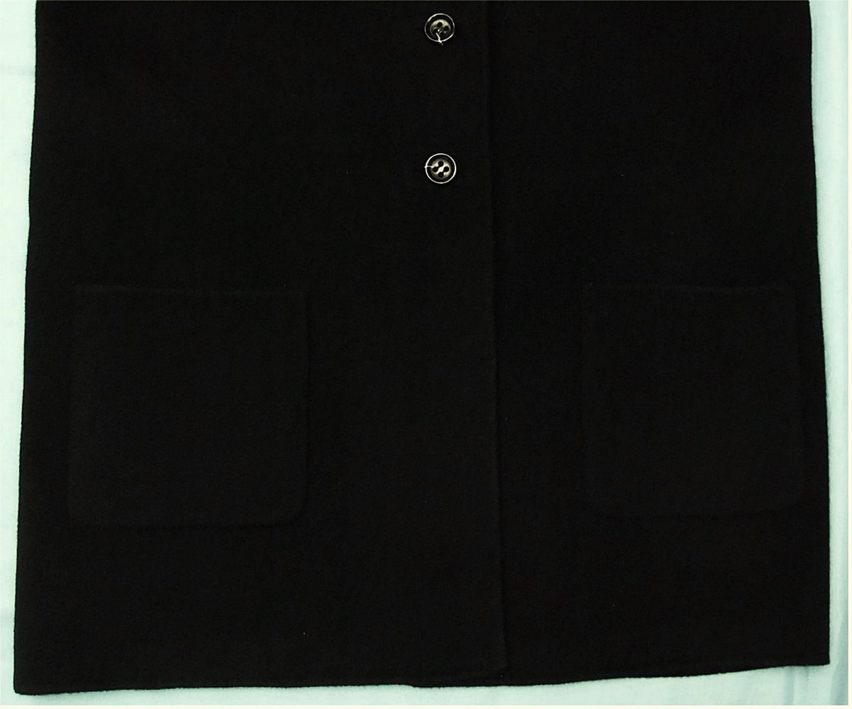 Joseph Kaschmir / Wolle - Damen Wickelmantel mit abnehmbarem mongolischem Schaffell-Kragen , schwarz , Größe 40